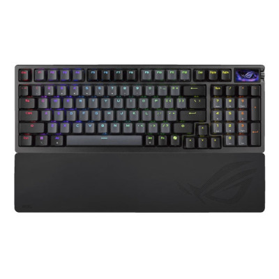 ASUS Клавіатура механічна ROG Azoth 96 HE, 96key, HFX V2 Magnetic Switches, USB-A/WL/BT, EN, RGB, чорний