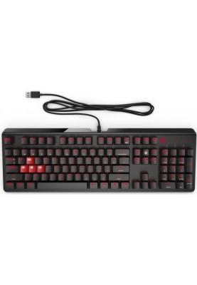 HP Клавіатура механічна OMEN Encoder, 104key, Cherry MX Brown, USB-A, EN/RU, LED, чорний