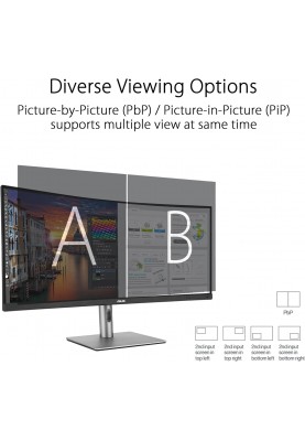 ASUS Монітор 34.1" ProArt PA34VCNV 2xHDMI, 2xDP, USB-C, 2xUSB, RJ45, MM, IPS, 3440x1440, 21:9, sRGB 100%, CURVED, AdaptiveSync, HAS, HDR10