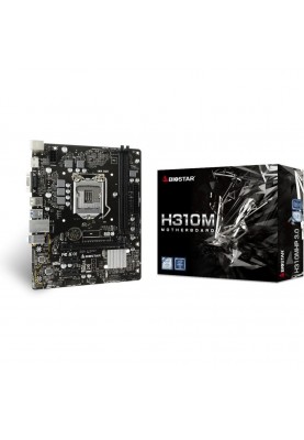 Biostar Материнська плата H310MHP 3.0 s1151 H310 2xDDR4 HDMI mATX