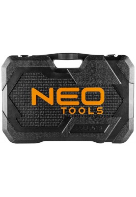 Neo Tools Набір інструментів, 233шт, 1/2", 1/4", 3/8", CrV, кейс