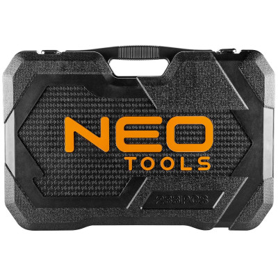 Neo Tools Набір інструментів, 233шт, 1/2", 1/4", 3/8", CrV, кейс Neo Tools Набір інструментів, 233шт, 1/2", 1/4", 3/8", CrV, кейс
