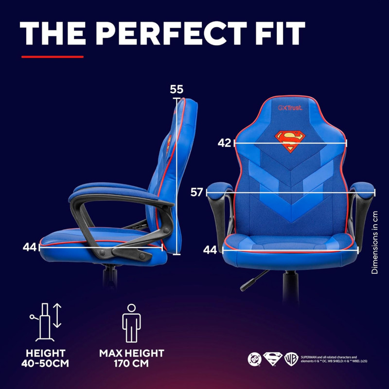 Trust Крісло GXT 703SM Revvo, ПУ шкіра, Foldable Armrests, синій Trust Крісло GXT 703SM Revvo, ПУ шкіра, Foldable Armrests, синій