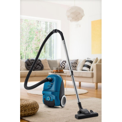 Gorenje Пилосос Gorenje мішковий, 750Вт, конт пилок -3л, HEPA, телескоп трубка, синій