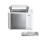 Braun Тостер IDCollection 1000Вт, пластик+метал, підігрів, підсвітка кнопок, білий+нерж