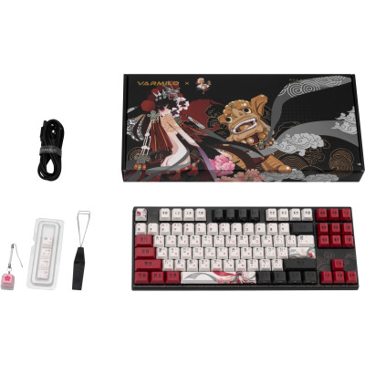 Varmilo Клавіатура механічна APT87 Beijing Opera, Daisy L, WL/USB-A, White Led