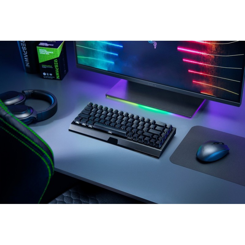 Razer Клавіатура ігрова BlackWidow V3 Mini HyperSpeed Green Switch WL/BT/USB RU RGB, Black