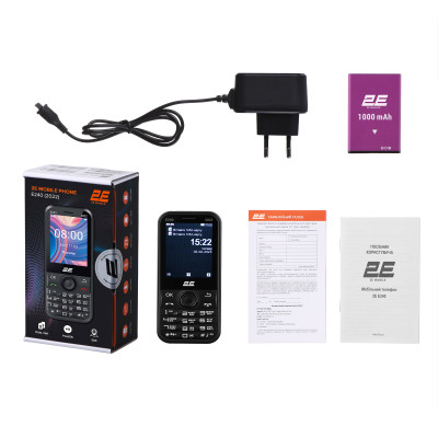 2E Мобільний телефон E240 2022 Dual SIM Black