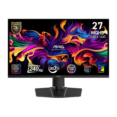 MSI Монітор MSI 26.5" MAG 273QP-X24 2xHDMI, DP, QD-OLED, 2560x1440, 240Hz, 0.03ms, DCI-P3 99%, FreeSync, Pivot, HDR400