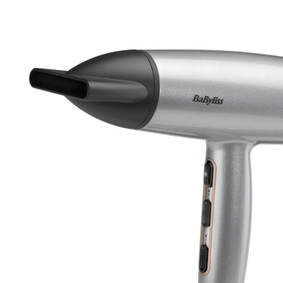 BaByliss Фен Babyliss Cosmos, 2100Вт, 3 режими, іонізація, хол. обдув, 2 насадки, сірий BaByliss Фен Babyliss Cosmos, 2100Вт, 3 режими, іонізація, хол. обдув, 2 насадки, сірий