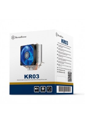 SilverStone Процесорний кулер KRYTON KR03 LED, LGA1366, 1200, 115X, 775, AM5, AM4, AM3, AM3+, AM2, AM2+, FM1, FM2, TDP65W