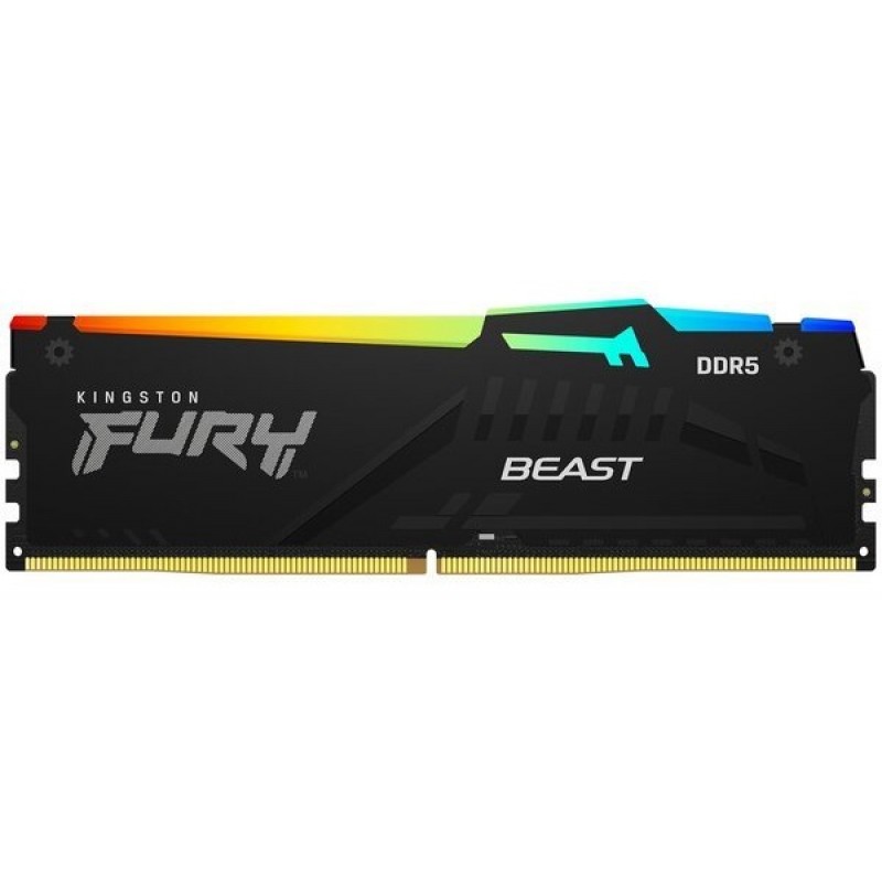 Kingston Пам'ять ПК Kingston DDR5 16GB 5200 Beast Black RGB KF552C40BBA-16