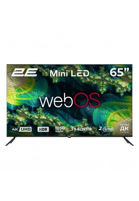 2E Телевізор 65" MiniLED 4K 60Hz Smart WebOS Black