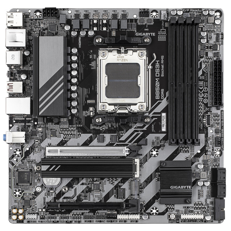 Gigabyte Материнская плата B850M DS3H sAM5 B850 4xDDR5 M.2 HDMI DP mATX