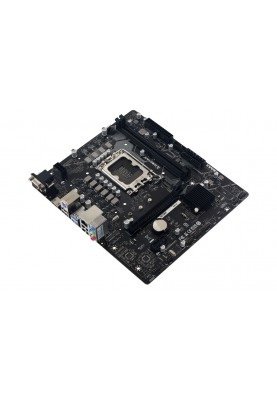 Biostar Материнська плата H610MH INTEL H610, Socket 1700, uATX, GbE LAN, 7-CH