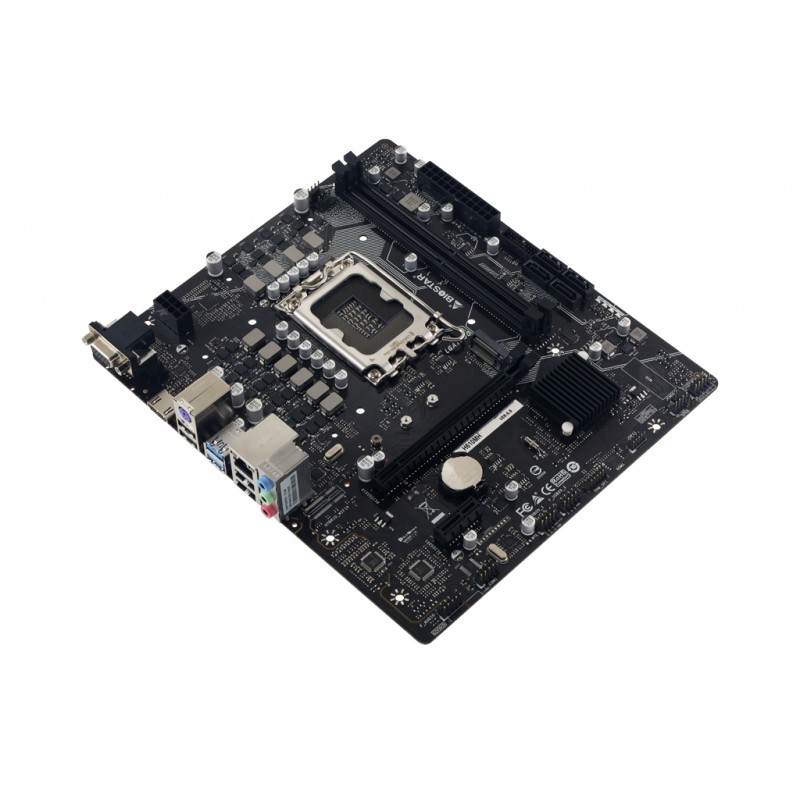 Biostar Материнська плата H610MH INTEL H610, Socket 1700, uATX, GbE LAN, 7-CH