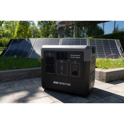 2E Портативна електростанція Syayvo 2400 Вт, 2560 Вт/год, WiFi/BT, паралельне підключення, швидка зарядка