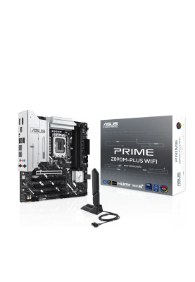 ASUS Материнська плата PRIME Z890M-PLUS WIFI s1851 Z890 4xDDR5 M.2 HDMI DP Wi-Fi mATX