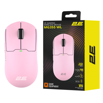 2E Gaming Миша MG355 WL, RGB, USB-A/WL, розовий