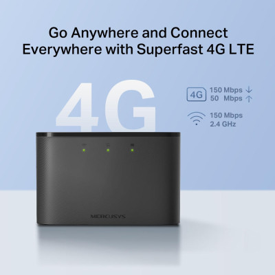 Mercusys Мобільний Маршрутизатор MT110 N150, 4G/LTE, 2200мА*год Mercusys Мобільний Маршрутизатор MT110 N150, 4G/LTE, 2200мА*год