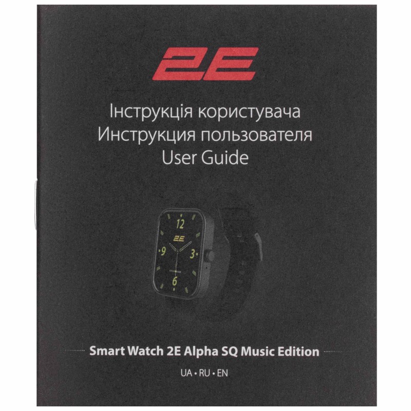 2E Смарт-годинник Alpha SQ Music Edition 46мм, 1.78", 368x448, AMOLED, BT 5.2, Чорно-зелений