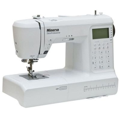 Minerva Швейна машина DecorPROFESSIONAL , комп'ютерна, 70Вт, 400 шв.оп., петля автомат, білий