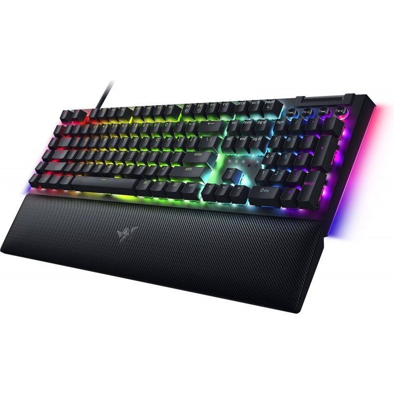 Razer Клавіатура механічна BlackWidow V4, 114key, Yellow Switch, USB-A, EN/RU, RGB, чорний