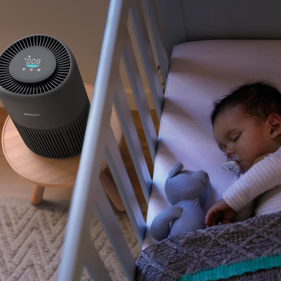 Philips Очисник повітря PureProtect Mini 900, 65м2, 250м3/рік, HEPA +вугільний фільтр, датчик якості повітря, Wi-Fi, темно-сірий