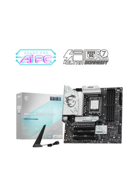 MSI Материнcька плата B860M GAMING PLUS WIFI s1851 B860 4xDDR5 M.2 HDMI DP WiFi BT mATX