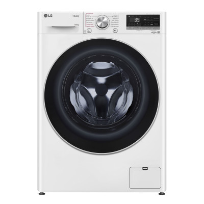 LG Прально-сушильна машина фронтальна, 9(6)кг, 1400, А, 56см, дисплей, пара, інвертор, білий