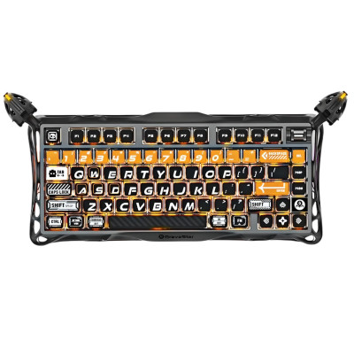 GravaStar Клавіатура механічна Mercury K1 Pro 80keys, GravaStar x Kailh Speedy Mint, BT/WL/USB, CyberFlare