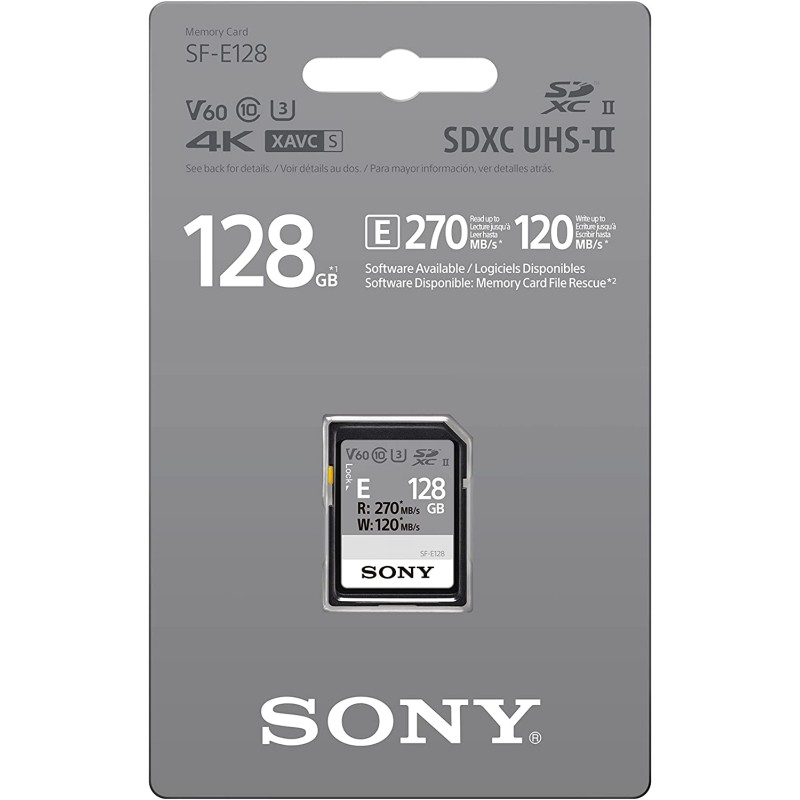 Sony Карта пам'яті 128GB SDXC C10 UHS-II U3 V60 R270/W120MB/s Entry