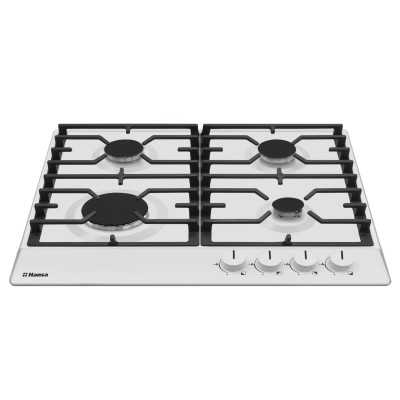 Hansa Варильна поверхня газова, 59см, чавун, біла Hansa Варильна поверхня газова, 59см, чавун, біла