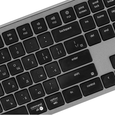 Keychron Клавіатура мембрана B6 Pro, USB/WL/BT, space gray