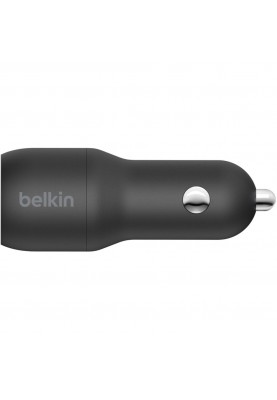 Belkin Автомобільний ЗП Car Charger (24W) Dual USB-A, USB-A - USB-C, 1m, black