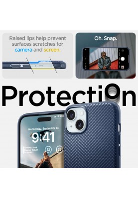 Spigen Чохол для Apple iPhone 15 Plus Mag Armor MagFit, Navy Blue