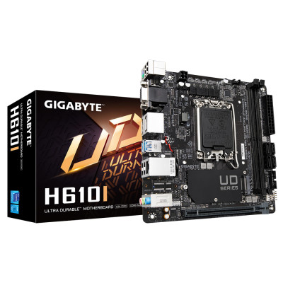 Gigabyte Материнська плата H610I s1700 H610 2xDDR5 M.2 HDMI D-Sub ATX Gigabyte Материнська плата H610I s1700 H610 2xDDR5 M.2 HDMI D-Sub ATX