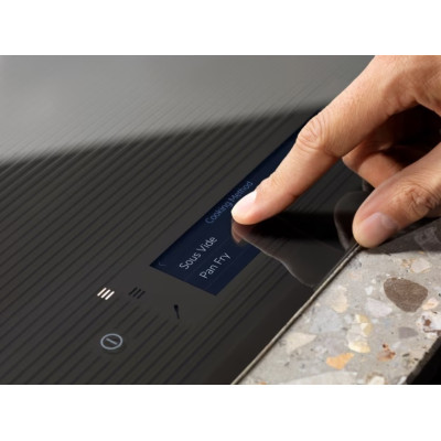 Electrolux Варильна поверхня індукційна, 60см, розширена зона, термощуп, Fry sensor, сенсорний дисплей, Hob2Hood, графіт