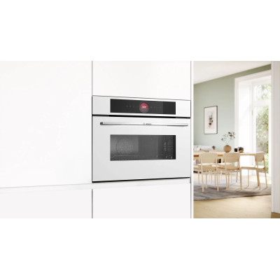 Bosch Духова шафа електрична компактна, 45л, A, дисплей, конвекція, ф-ція мікрохвиль, білий