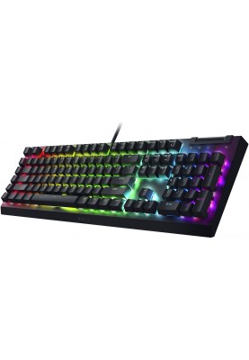 Razer Клавіатура механічна BlackWidow V4 X, 110key, Yellow Switch, USB-A, EN/RU, RGB, чорний