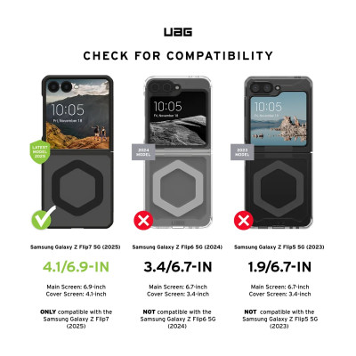 UAG Чохол UAG для Samsung Galaxy Z Flip 7, Mouve with Magnet, Ash