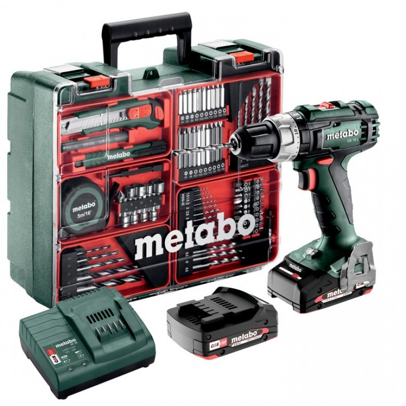 Metabo Дриль ударний SB 18 L MOBILE WERKSTATT, акумуляторний, Li-Power, 2*18В, 2Аг