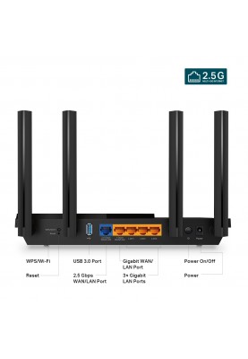 TP-Link Маршрутизатор ARCHER AX55 Pro AX3000 3xGE LAN 1xGE WAN/LAN 1x2.5GE WAN/LAN 1xUSB 3.0 MU-MIMO OFDMA