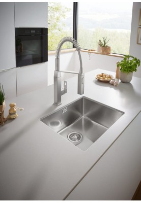 Grohe Мийка кухонна K700U, нерж.сталь, прямокут., без крила, 550x450x200мм, чаша - 1, уніврсальна, нержавіюча сталь