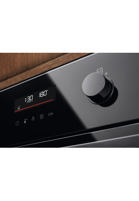 Electrolux Духовий шафа Electrolux електричний, 72л, A++, дисплей, конвекція, піроліз, телескопічні напрямні, чорний