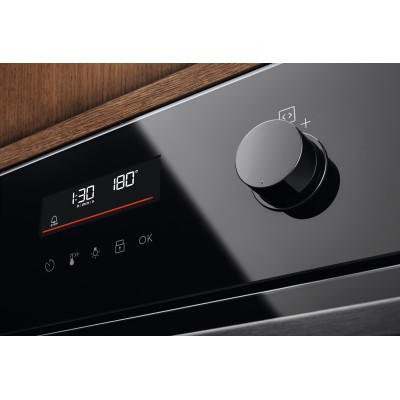 Electrolux Духовий шафа Electrolux електричний, 72л, A++, дисплей, конвекція, піроліз, телескопічні напрямні, чорний