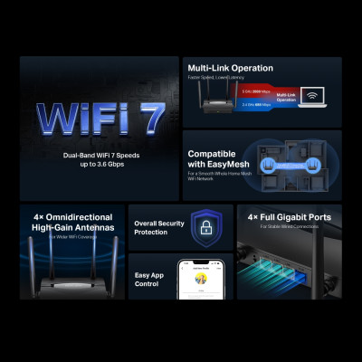 Mercusys Маршрутизатор MR25BE BE3600, 3x GE LAN, 1x GE WAN, MESH
