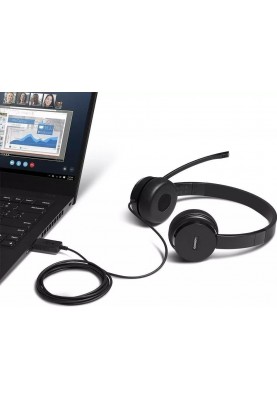 Lenovo Гарнітура ПК стерео On-ear 100, USB, 1.8м, чорний