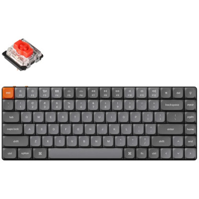 Keychron Клавіатура механічна K3 Max 84Key, Gateron MX 2.0 Red, WL/BT/USB-A, QMK, Hot-swap, EN/UKR, RGB, чорний