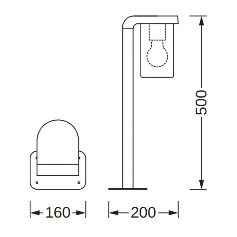 Osram Світильник парковий ENDURA CLASSIC CASCADE 50CM E27 CLR DG